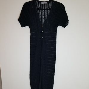 Zara knit black beach cover up